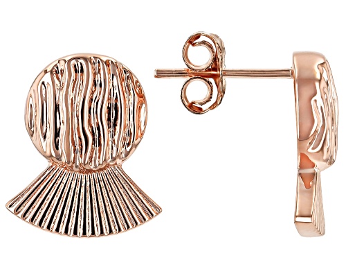 Pre-Owned Timna Jewelry Collection™ Copper Textured Stud Drop Earrings