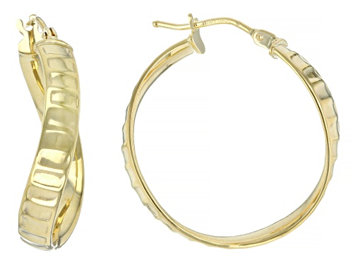 Pre-Owned 10k Yellow Gold Twist Hoop Earrings