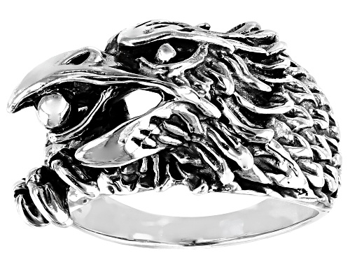 Pre-Owned Southwest Style By JTV™ Rhodium Over Sterling Silver Mens Eagle Ring - Size 11