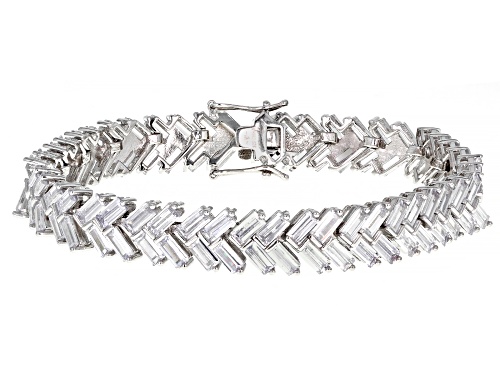Photo of Pre-Owned Bella Luce® 18.49ctw Rhodium Over Sterling Silver Bracelet - Size 7.25