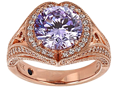 Photo of Pre-Owned Vanna K ™ For Bella Luce ® 7.17ctw Lavender And White Diamond Simulants Eterno ™ Ring - Size 5