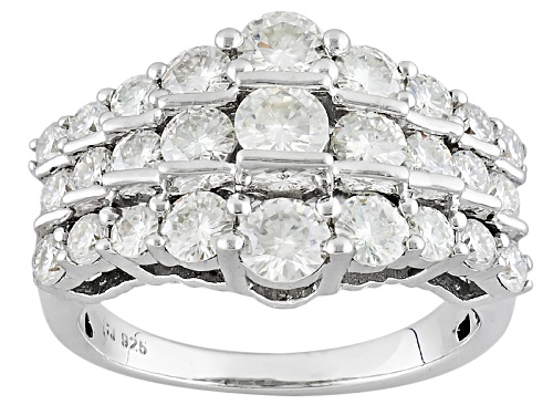 Photo of Pre-Owned Moissanite Fire® 2.24ctw Diamond Equivalent Weight Round Platineve™ Ring - Size 11