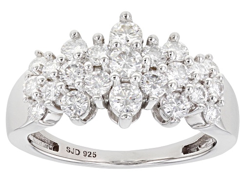 Pre-Owned MOISSANITE FIRE(R) 1.20CTW DEW ROUND PLATINEVE(R) RING - Size 8