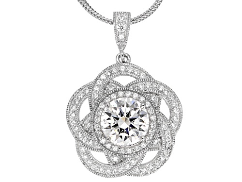 Photo of Pre-Owned Vanna K ™ For Bella Luce ® 5.25ctw Round Platineve® Pendant With Chain