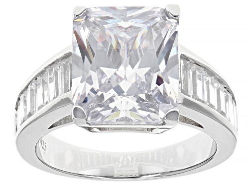 Pre-Owned Charles Winston For Bella Luce ® 11.34ctw Scintillant Cut Rhodium Over Sterling Silver Rin - Size 12