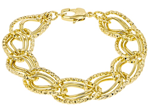 Photo of Pre-Owned Moda Al Massimo ® 18k Yellow Gold Over Bronze 18.80MM Oval Link Bracelet - Size 8.75