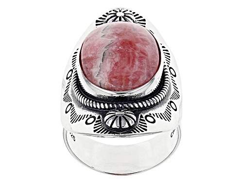 Photo of Pre-Owned Southwest Style By Jtv™ 18x13mm Oval Rhodochrosite Sterling Silver Solitaire Ring - Size 5
