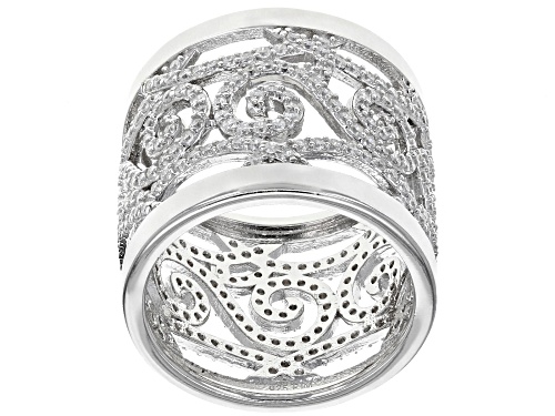 Pre-Owned Bella Luce ® 2.68CTW White Diamond Simulant Rhodium Over Sterling Silver Ring (1.44CTW DEW - Size 9