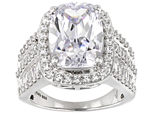 Photo of Pre-Owned Bella Luce ® 14.86ctw Rhodium Over Sterling Silver Ring (5.74ctw DEW) - Size 5