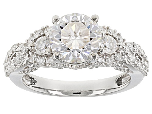 Photo of Pre-Owned Moissanite Fire® 2.56ctw Diamond Equivalent Weight Round Platineve™ Ring - Size 11