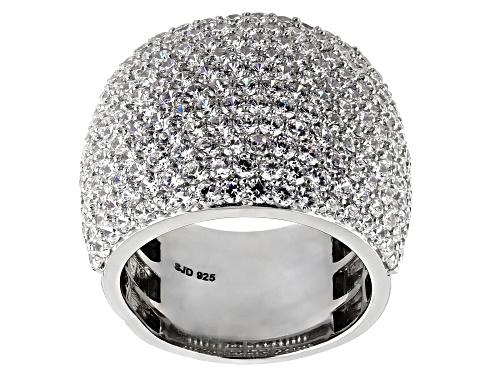 Pre-Owned Bella Luce ® 7.50CTW White Diamond Simulant Rhodium Over Sterling Silver Ring (3.93CTW DEW - Size 8