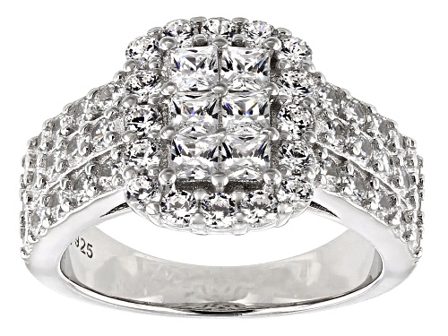 Pre-Owned Bella Luce ® 2.72CTW White Diamond Simulant Rhodium Over Sterling Silver Ring - Size 12