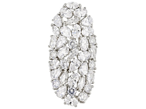 Pre-Owned Bella Luce ® 21.25CTW White Diamond Simulant Rhodium Over Sterling Silver Ring - Size 5