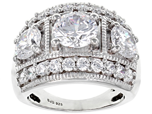 Photo of Pre-Owned Bella Luce ® 9.15CTW White Diamond Simulant Rhodium Over Sterling Silver Ring - Size 7