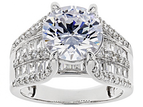 Photo of Pre-Owned Bella Luce ® 8.98CTW White Diamond Simulant Rhodium Over Sterling Silver Ring (5.25CTW DEW - Size 12