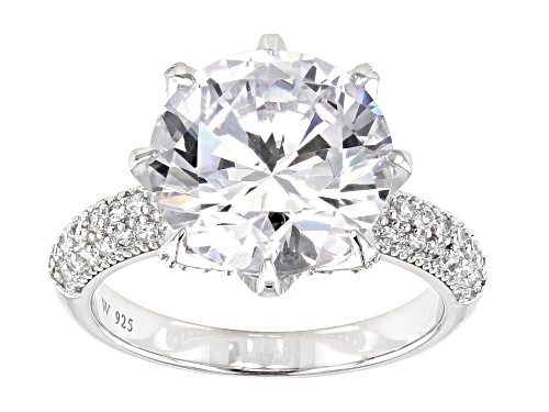 Photo of Pre-Owned Charles Winston For Bella Luce®10.56CTW White Diamond Simulant Rhodium Over Silver Ring - Size 10