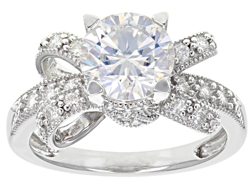 Photo of Pre-Owned MOISSANITE FIRE® 2.20CTW DIAMOND EQUIVALENT WEIGHT ROUND PLATINEVE™ RING - Size 6