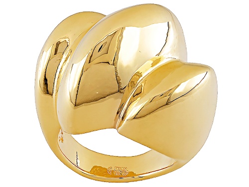 Pre-Owned Moda Al Massimo® 18k Yellow Gold Over Bronze Dome Ring - Size 4