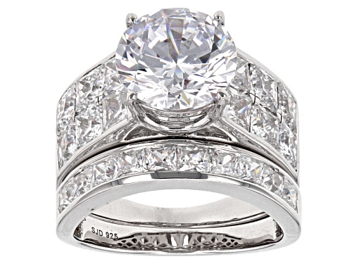Photo of Pre-Owned Charles Winston For Bella Luce ® 10.88ctw Diamond Simulant Rhodium Over Silver Ring With B - Size 12