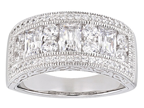 Pre-Owned Vanna K ™ For Bella Luce ® 5.12ctw Radiant Cut & Round Platineve ™ Ring - Size 10