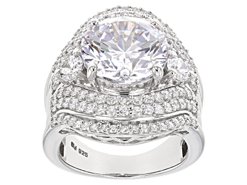 Photo of Pre-Owned Charles Winston For Bella Luce ® 15.53ctw, Diamond Simulant, Rhodium Over Sterling Silver - Size 12