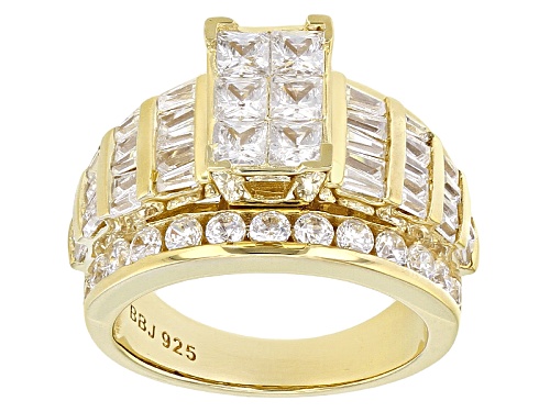 Pre-Owned Bella Luce ® 5.62ctw White Diamond Simulant Eterno ™ Yellow Ring (3.38ctw Dew) - Size 5
