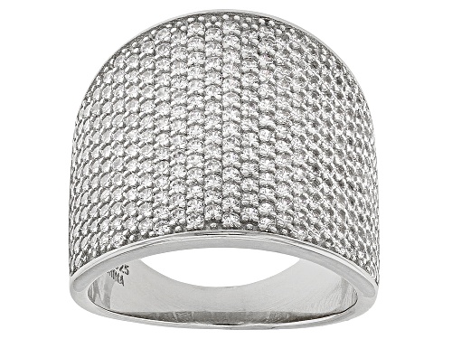 Pre-Owned Bella Luce® 3.67ctw Rhodium Over Sterling Silver Ring - Size 7