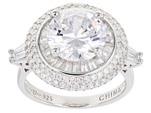 Photo of Pre-Owned Bella Luce ® 8.00ctw Rhodium Over Sterling Silver Ring - Size 8
