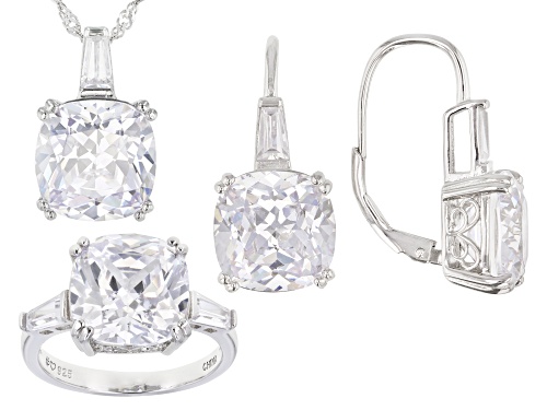 Photo of Pre-Owned Bella Luce ® 34.42ctw Rhodium Over Sterling Silver Jewelry Set (20.89ctw DEW)