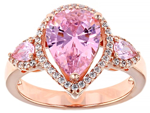 Photo of Pre-Owned Bella Luce ® 4.44ctw Pink And White Diamond Simulants Eterno ™ Rose Ring (3.66ctw DEW) - Size 11