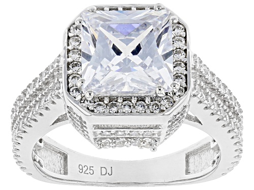 Photo of Pre-Owned Bella Luce ® 5.23ctw Rhodium Over Sterling Silver Ring (3.96ctw DEW) - Size 6