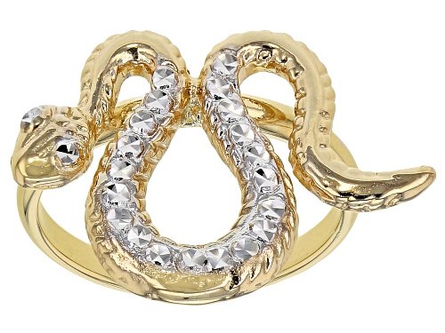 10k Yellow Gold Snake Ring - Size 7