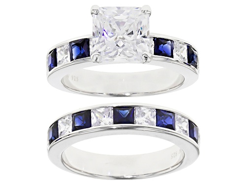 Pre-Owned Charles Winston For Bella Luce ® 6.98ctw Scintillant Cut ® Rhodium Over Silver Ring With B - Size 12