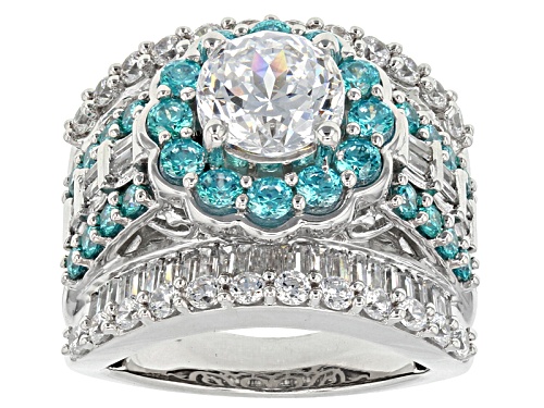 Photo of Pre-Owned Bella Luce ® 9.53ctw Rhodium Over Silver Ring With Mint zirconia - Size 12