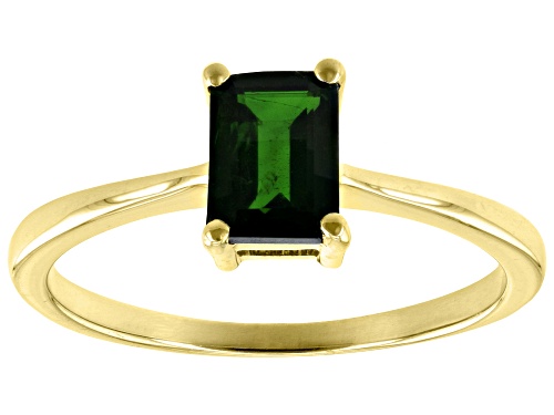0.79ctw Chrome Diopside 18k Yellow Gold Over Sterling Silver Solitaire Ring - Size 9