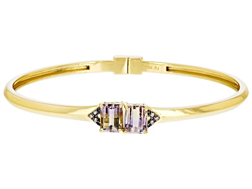 Photo of 1.50ctw Ametrine, .29ctw Diamonds 18k Yellow Gold Over Silver Bracelet - Size 7.5