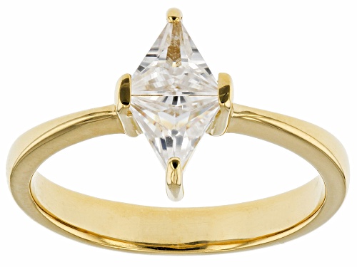 White Zircon 18k Yellow Gold Over Sterling Silver Ring 1.00ct - Size 7