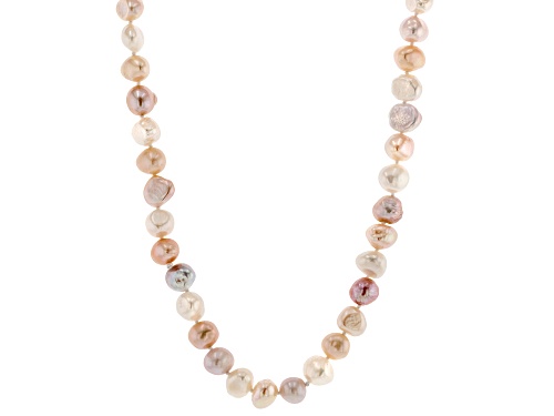 7.5mm Multi-Color Cultured Freshwater Pearl 32 Inch Endless Strand Necklace - Size 32
