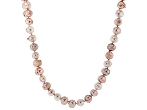 8mm Multi-Color Cultured Freshwater Pearl 34 Inch Endless Strand Necklace - Size 34