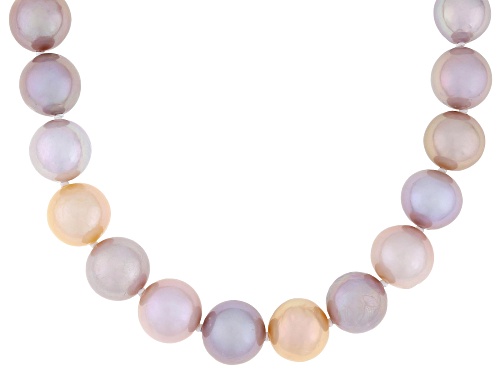Genusis™ 9.5-11mm Multi-Color Cultured Freshwater Pearl Rhodium Over Silver 20 Inch Necklace - Size 20