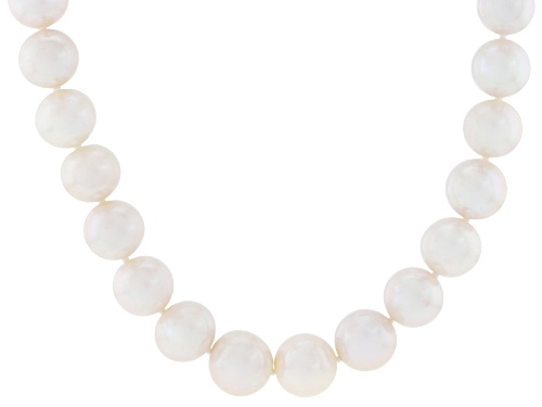 Genusis™ 10-13mm White Cultured Freshwater Pearl Rhodium Over Sterling Silver 20 Inch Strand - Size 20
