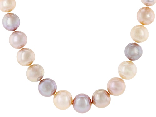 Genusis™ 10-13mm Multi-Color Cultured Freshwater Pearl Rhodium Over Sterling Silver 20 Inch Strand - Size 20