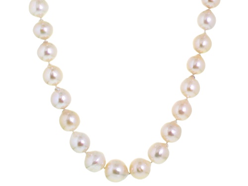 Genusis Pearls™ 11-13mm White Cultured Freshwater Pearl 14k Yellow Gold Strand Necklace - Size 20