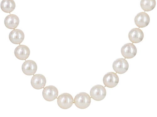 Genusis Pearls™ 11-14mm White Cultured Freshwater Pearl Rhodium Over Silver Strand Necklace - Size 22