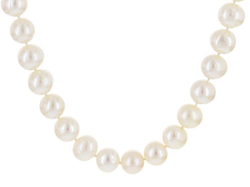 Cultured Freshwater Pearl Rhodium Over Sterling Silver Necklace 12-13mm - Size 24