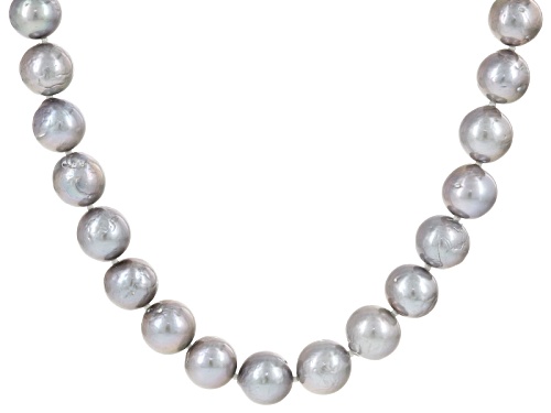 Genusis™ 9.5-11 Silver Cultured Freshwater Pearl Rhodium Over Sterling Silver 24 Inch Necklace - Size 24