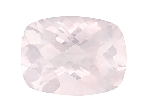 Brazilian Rose Quartz Avg 16.50ct 20x15mm Rectangular Cushion Checkerboard Cut