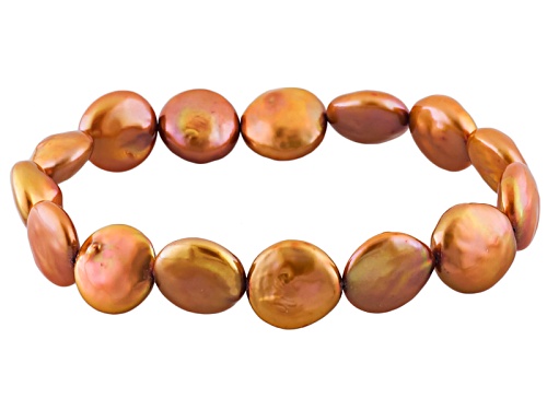 12-13mm Brown Cultured Freshwater Pearl Stretch Bracelet