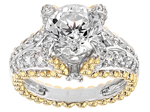 Photo of Bella Luce®6.63ctw Diamond Simulant Rhodium Over Sterling "Golden Beads"Ring - Size 12