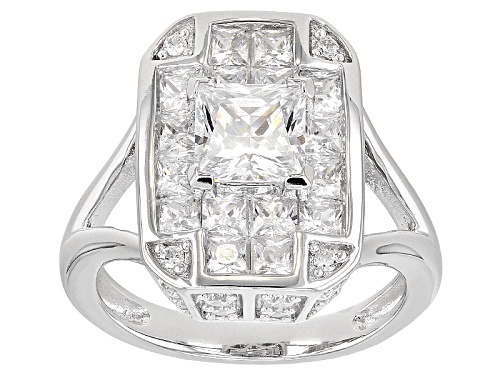 Bella Luce® 4.92ctw Diamond Simulant Rhodium Over Silver "Ice Princess" Ring - Size 7